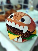 Sinirli Hamburger Maskot